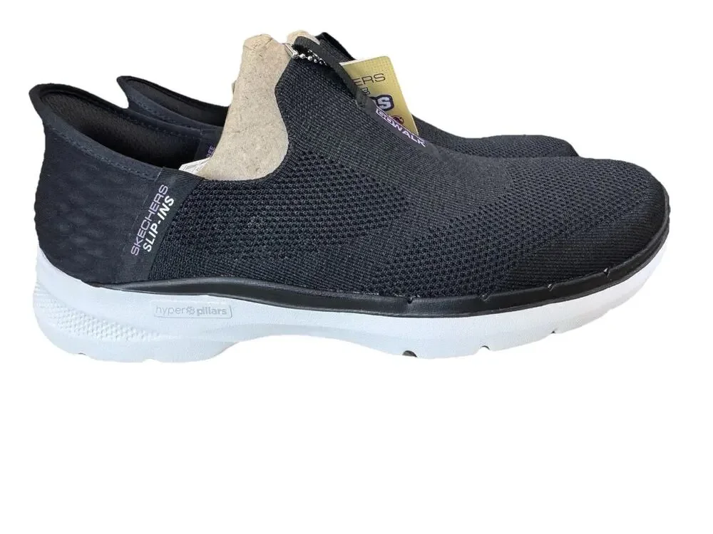 Skechers Slip-Ins Go Walk 6 Fabulous View Women's 9.5 Black Lavender NEW in box